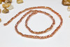 Glass Crystal Polished 2x2.5mm Faceted Rondel - Transparent Rust