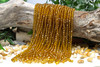 Glass Crystal Polished 4x6mm Faceted Rondelle - Yellow Topaz