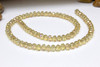 Glass Crystal Polished 4x6mm Faceted Rondelle - Yellow AB
