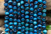 Tiger Eye A Grade Polished Teal Blue Dyed 12mm Round