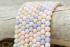 Natural Jade Polished Dyed Pastel Mix 8mm Round