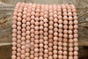 Natural Jade Polished Dyed Pastel Pink 8mm Round