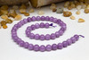 Natural Jade Polished Dyed Lavender 8mm Round
