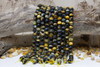 Tiger Eye A Grade Dyed Blue Yellow Polished 12mm Round