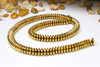 Gold Plated Hematite Polished 3x8mm Saucer