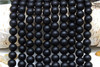 Black Onyx A Grade Matte With Oil 8mm Round - 2mm Large Hole