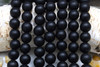 Black Onyx A Grade Matte With Oil 10mm Round - 2mm Large Hole