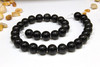 Black Obsidian Polished 12mm Round - 2mm Large Hole