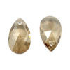 Swarovski 6106 28mm Pendant Pear drop - Gold Shadow