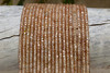 Peach Zircon CZ AA Grade Polished 2x3mm Faceted Rondelle