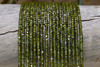 Olive Zircon CZ AA Grade Polished 2x3mm Faceted Rondel