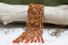 Fire Agate Polished Orange, Green 6mm Round - Ceramic Like