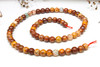 Fire Agate Polished Orange, Green 6mm Round - Ceramic Like