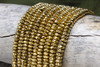 Gold Plated Hematite Polished 3x6mm Faceted Rondel