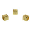 Gold Plated Alloy Alphabet 6x6x7mm Cube Beads - N