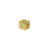 Gold Plated Alloy Alphabet 6x6x7mm Cube Beads - N