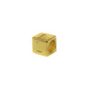 Gold Plated Alloy Alphabet 6x6x7mm Cube Beads - L