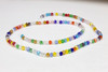 Glass Crystal Polished 3x4mm Faceted Rondelle - Color Mix
