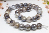 Plated Brown Stripe Agate A Grade Polished 12mm Faceted Round