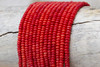 Red Coral Dyed Polished 2x4mm Rondelle