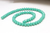 Glass Crystal Polished 8x6mm Faceted Rondelle - Turquoise