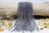 Glass Crystal Polished 3x4mm Faceted Rondelle - Purple AB Half Plated