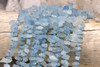 Aquamarine Polished 10-13mm Rough Chips - Top Drilled