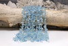 Aquamarine Polished 10-13mm Rough Chips - Top Drilled