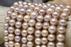 Edison Freshwater Pearls Rose 10-14mm Graduated Round - 2mm Large Hole