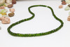 Chrome Diopside Polished 3-5mm Graduated Faceted Rondelle