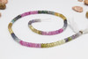 Sapphire Polished 4mm Multi Color Banded Faceted Tire