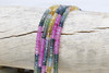 Sapphire Polished 4mm Multi Color Banded Faceted Tire
