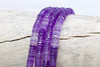 Amethyst Polished 6mm Banded Ombre Faceted Tire