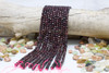 Dark Garnet Polished 5mm Faceted Cube