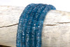 Blue Topaz Polished 6x2mm Coated Faceted Wheel