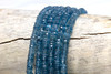 Blue Topaz Polished 5x2mm Coated Faceted Wheel