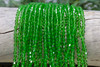 Glass Crystal Polished 4mm Bicone - Deep Green