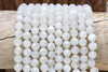 Rainbow Moonstone Polished 8mm Faceted Round - 10" Strand
