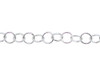 Silver 4.2x4mm Fine Round Cable Chain - Sold By 6 Inches