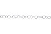 Silver 4.2x4mm Fine Round Cable Chain - Sold By 6 Inches