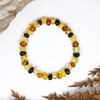 Baltic Amber Honey Cognac, Champagne Dark Cherry, Lemon 4-6mm Nugget - 5" Strand