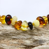 Baltic Amber Honey Cognac, Champagne Dark Cherry, Lemon 6-7mm Nugget - 20" Strand