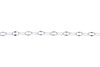Silver 4x2.5mm Crimped Oval Cable Chain - Sold By 6 Inches