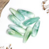 Green Angelite A Grade 10x30mm Long Drop