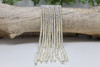 Sterling Silver Plated Hematite Polished 2x6mm Faceted Rondelle
