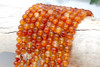 Natural Carnelian Polished 8mm Round