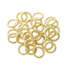 8mm Twisted Ring Bead - Light Gold Plated