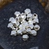 Sterling Silver 3.5x3mm Faceted Cube Bead
