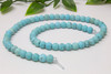 Howlite Blue Matte 6mm Round - 2mm Large Hole