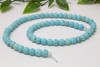 Howlite Turquoise Matte 6mm Round - 2mm Large Hole